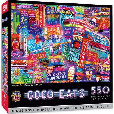 MasterPieces Good Eats - Downtown Fare 550 Piece Jigsaw Puzzle Image 1