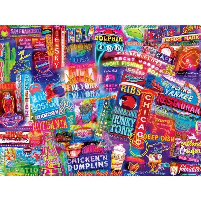 MasterPieces Good Eats - Downtown Fare 550 Piece Jigsaw Puzzle Image 2