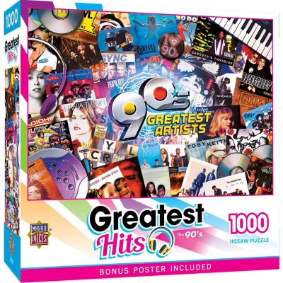 MasterPieces Greatest Hits - 90's Artists 1000 Piece Jigsaw Puzzle Image 1