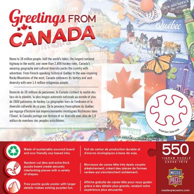 MasterPieces Greetings From Canada - 550 Piece Jigsaw Puzzle Image 3