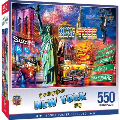 MasterPieces Greetings From New York City - 550 Piece Jigsaw Puzzle Image 1