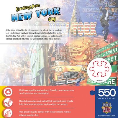 MasterPieces Greetings From New York City - 550 Piece Jigsaw Puzzle Image 3