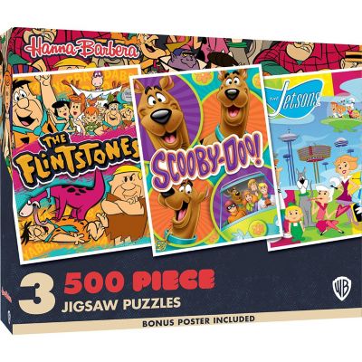 MasterPieces Hanna-Barbera - 500 Piece Jigsaw Puzzles 3 Pack Image 1