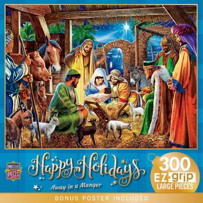 MasterPieces Happy Holidays - Away in a Manger 300 Piece EZ Grip Puzzle Image 1