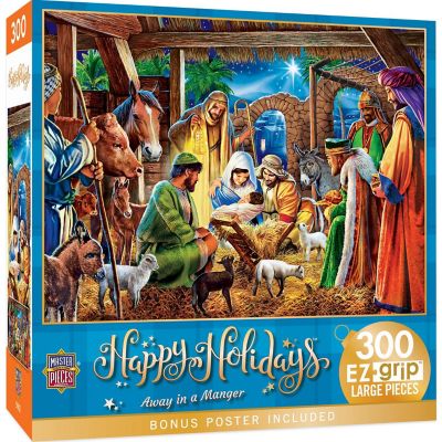 MasterPieces Happy Holidays - Away in a Manger 300 Piece EZ Grip Puzzle Image 1