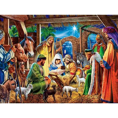 MasterPieces Happy Holidays - Away in a Manger 300 Piece EZ Grip Puzzle Image 2