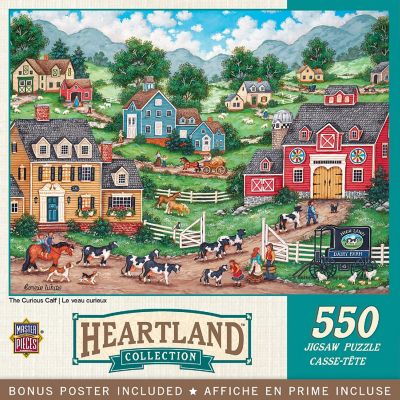 MasterPieces Heartland - The Curious Calf 550 Piece Jigsaw Puzzle Image 1