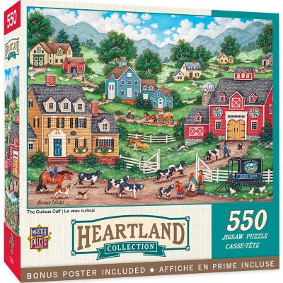 MasterPieces Heartland - The Curious Calf 550 Piece Jigsaw Puzzle Image 1