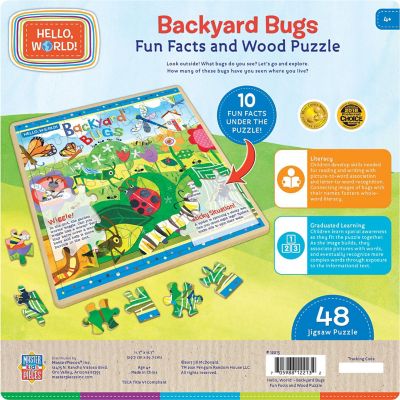 MasterPieces Hello, World! - Backyard Bugs 48 Piece Wood Jigsaw Puzzle Image 3