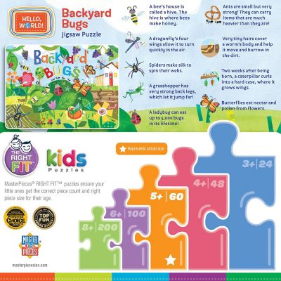 MasterPieces Hello, World! - Backyard Bugs 60 Piece Jigsaw Puzzle Image 3