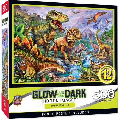 MasterPieces Hidden Images - Dinosaur Valley 500 Piece Jigsaw Puzzle Image 1