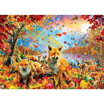 MasterPieces Hidden Images - Foxes and Friends 500 Piece Jigsaw Puzzle Image 2