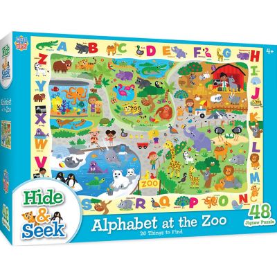 MasterPieces Hide & Seek - Alphabet at the Zoo 48 Piece Jigsaw Puzzle Image 1