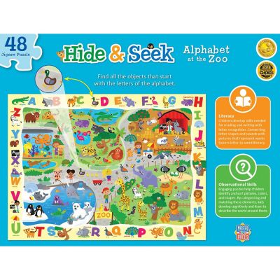 MasterPieces Hide & Seek - Alphabet at the Zoo 48 Piece Jigsaw Puzzle Image 3