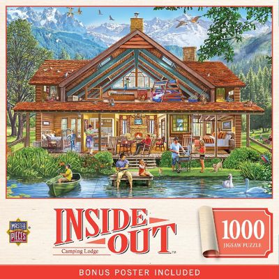 MasterPieces Inside Out - Camping Lodge 1000 Piece Jigsaw Puzzle Image 1