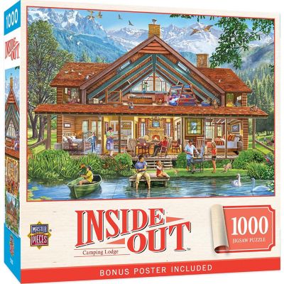 MasterPieces Inside Out - Camping Lodge 1000 Piece Jigsaw Puzzle Image 1