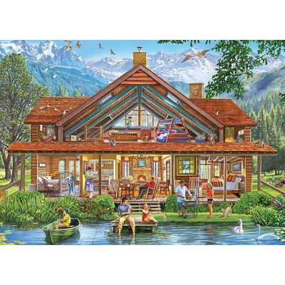 MasterPieces Inside Out - Camping Lodge 1000 Piece Jigsaw Puzzle Image 2