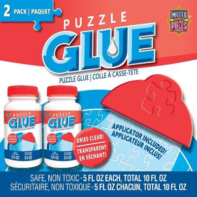 MasterPieces Jigsaw Puzzle Accessory Glue 2-Pack with Applicator Clear Image 1
