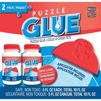 MasterPieces Jigsaw Puzzle Accessory Glue 2-Pack with Applicator Clear Image 1