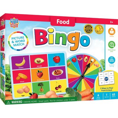 MasterPieces Kids Games - Food Bingo Game for Kids and Families Image 1