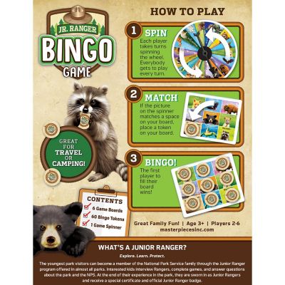 MasterPieces Kids Games - Jr Ranger Bingo Game for Kids and Families Image 3