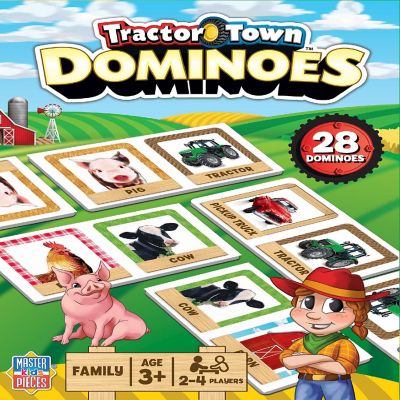 MasterPieces Kids Games - Tractor Town Picture Dominoes for Kids Image 1