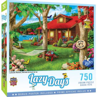 MasterPieces Lazy Days - Lakeside Retreat 750 Piece Jigsaw Puzzle Image 1