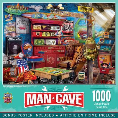 MasterPieces Man Cave - Retro Rules 1000 Piece Jigsaw Puzzle Image 1