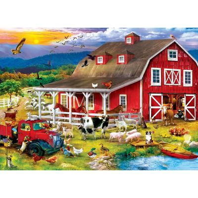MasterPieces Masterpiece Gallery - The Barnyard Crowd 1000 Piece Puzzle Image 2
