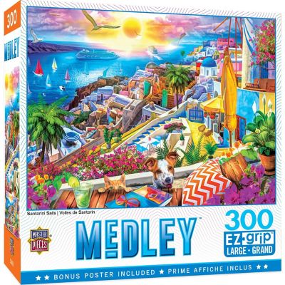 MasterPieces Medley - Santorini Sails 300 Piece EZ Grip Jigsaw Puzzle Image 1