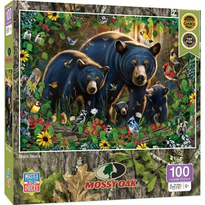 MasterPieces Mossy Oak - Black Bears 100 Piece Jigsaw Puzzle Image 1