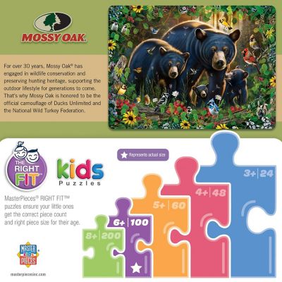 MasterPieces Mossy Oak - Black Bears 100 Piece Jigsaw Puzzle Image 3