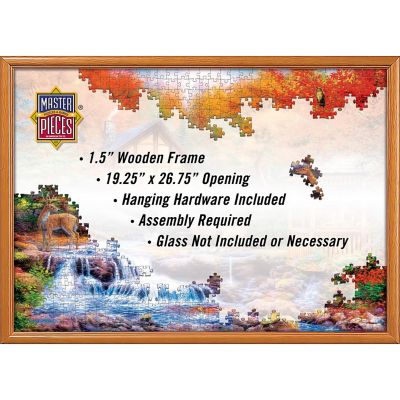 MasterPieces - Natural Wood Jigsaw Puzzle Frame 1000 - 19.25"x26.75" Image 1