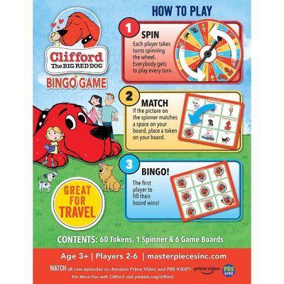 MasterPieces Officially Licensed Kids Games - Clifford - Bingo Game Image 3