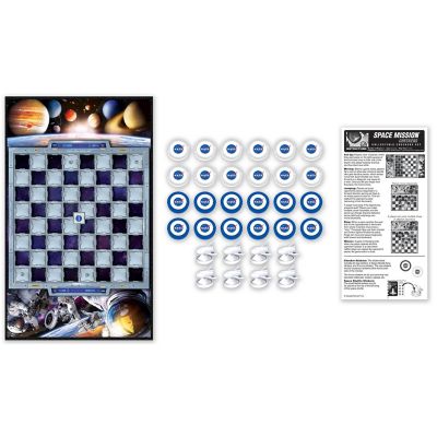 MasterPieces Officially licensed NASA Checkers Board Game for Kids Image 2