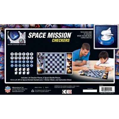 MasterPieces Officially licensed NASA Checkers Board Game for Kids Image 3