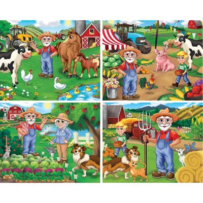 MasterPieces Old MacDonald's Farm 4-Pack 100 Piece Jigsaw Puzzles Image 2