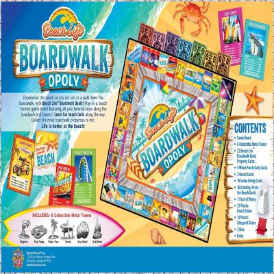 MasterPieces Opoly Family Board Games -&#160;Beach Life Boardwalk Opoly Image 3