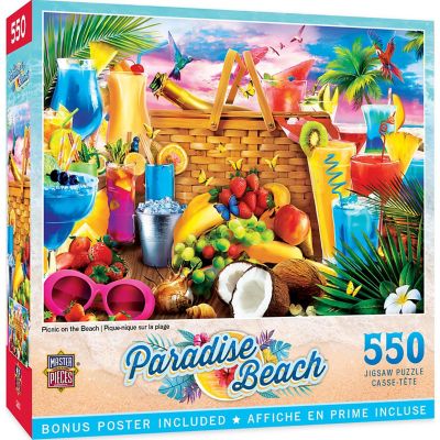 MasterPieces Paradise Beach - Picnic on the Beach 550 Piece Puzzle Image 1