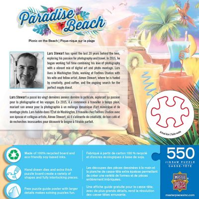 MasterPieces Paradise Beach - Picnic on the Beach 550 Piece Puzzle Image 3