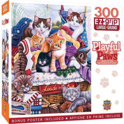 MasterPieces Playful Paws Loads of Fun 300 Piece EZ Grip Jigsaw Puzzle Image 1
