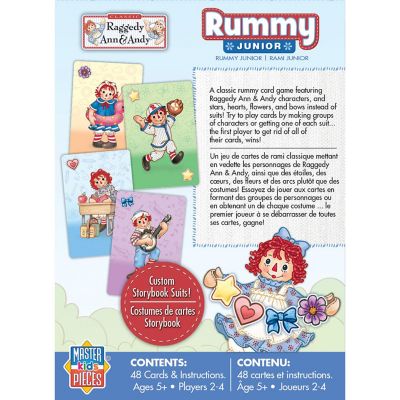 MasterPieces - Raggedy Ann and Andy - Rummy Junior Card Game Image 3