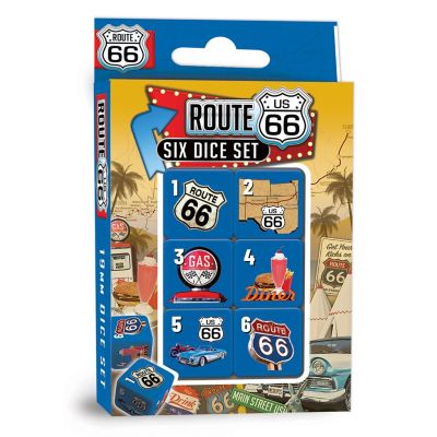 MasterPieces Route 66 - 6 Piece D6 Gaming Dice Set Ages 6 and Up Image 1