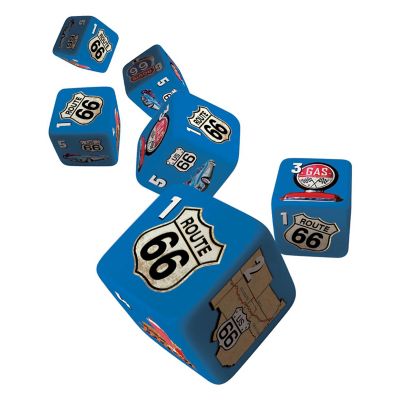MasterPieces Route 66 - 6 Piece D6 Gaming Dice Set Ages 6 and Up Image 2