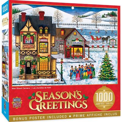 MasterPieces Season's Greetings - Main Street Carolers 1000 Piece Puzzle Image 1