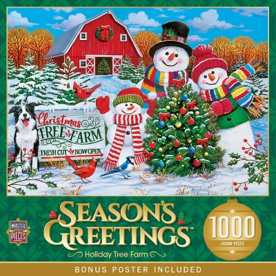 MasterPieces Season's Greetings - Tree Farm 1000 Piece Jigsaw Puzzle Image 1