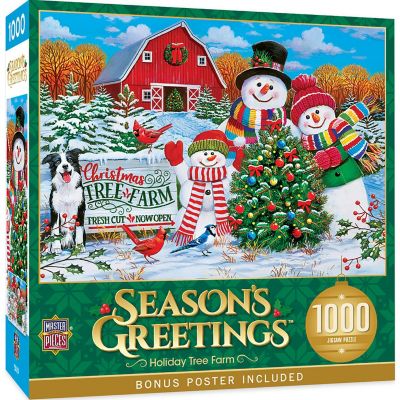 MasterPieces Season's Greetings - Tree Farm 1000 Piece Jigsaw Puzzle Image 1