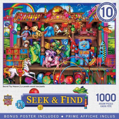 MasterPieces Seek & Find - Secret Toy Heaven 1000 Piece Jigsaw Puzzle Image 1