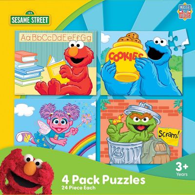 MasterPieces Sesame Street 4-Pack 24 Piece Jigsaw Puzzles for Kids Image 1