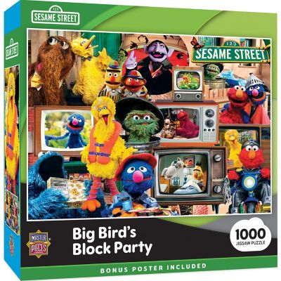 MasterPieces Sesame Street - Big Bird's Block Party 1000 Piece Puzzle Image 1